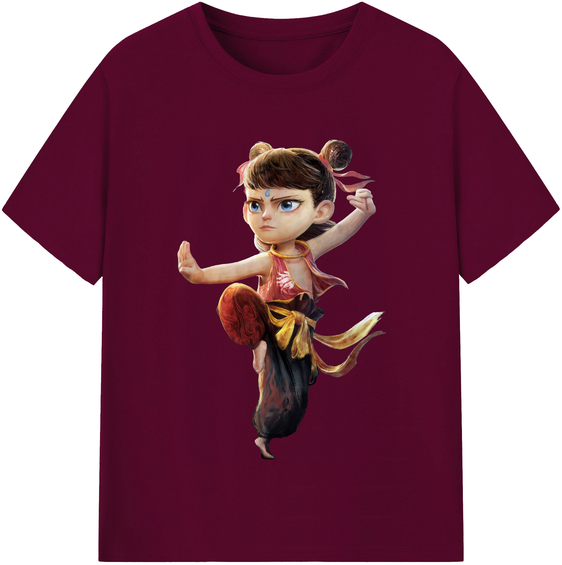 （画像用） Ne Zha 2 ナタ 魔童の大暴れ レディースカジュアルプリントTシャツ（綿100％）
